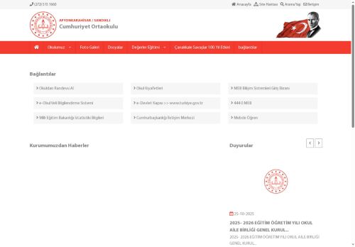 AFYONKARAHİSAR / SANDIKLI - Cumhuriyet Ortaokulu