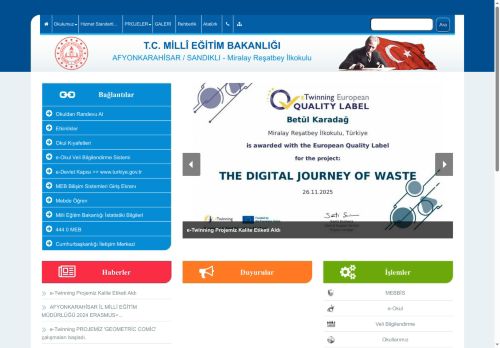 AFYONKARAHİSAR / SANDIKLI - Miralay Reşatbey İlkokulu