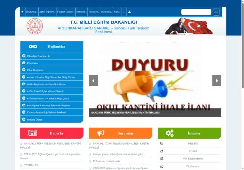 AFYONKARAHİSAR / SANDIKLI - Sandıklı Türk Telekom Fen Lisesi