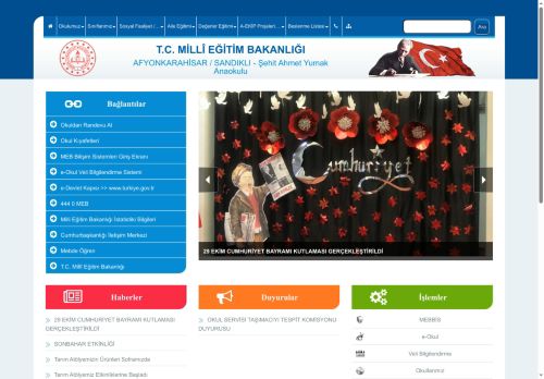 AFYONKARAHİSAR / SANDIKLI - Şehit Ahmet Yumak Anaokulu
