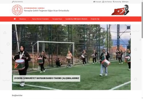AFYONKARAHİSAR / SANDIKLI - Yavaşlar Ş?ehit Teğmen Uğur Acar Ortaokulu