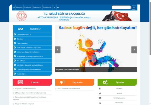 AFYONKARAHİSAR / SİNANPAŞA - Muzaffer Yılmaz Ortaokulu