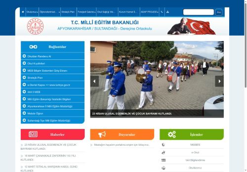 AFYONKARAHİSAR / SULTANDAĞI - Dereçine Ortaokulu