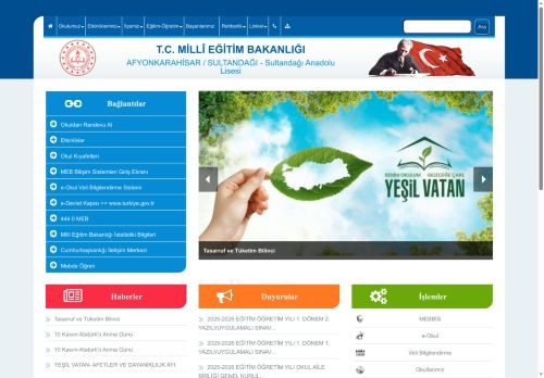 AFYONKARAHİSAR / SULTANDAĞI - Sultandağı Anadolu Lisesi