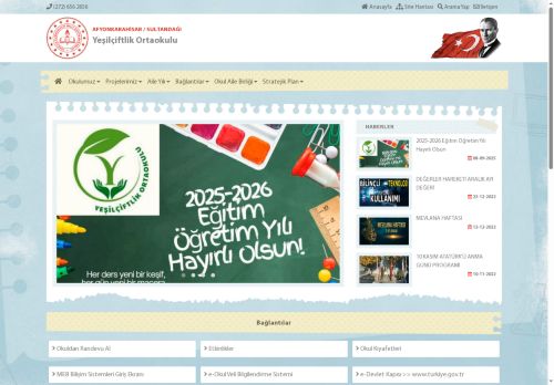 AFYONKARAHİSAR / SULTANDAĞI - Yeşilçiftlik Ortaokulu