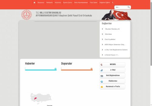 AFYONKARAHİSAR / ŞUHUT - Başören Şehit Yusuf Erol Ortaokulu