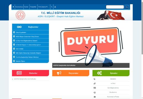 AĞRI / ELEŞKİRT - Eleşkirt Halk Eğitimi Merkezi