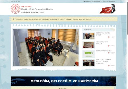 AĞRI / ELEŞKİRT - Eleşkirt 70. Yıl Cumhuriyet Mesleki ve Teknik Anadolu Lisesi