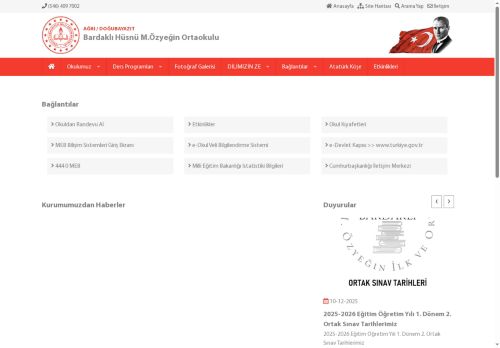AĞRI / DOĞUBAYAZIT - Bardaklı Hüsnü M.Özyeğin Ortaokulu