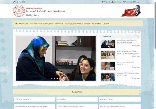 AĞRI / DOĞUBAYAZIT - Fatımatü Zehra Kız Anadolu İmam Hatip Lisesi