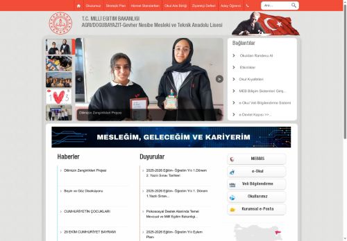 AĞRI / DOĞUBAYAZIT - Gevher Nesibe Mesleki ve Teknik Anadolu Lisesi