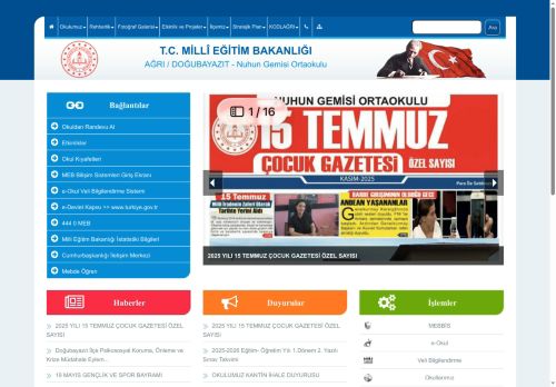 AĞRI / DOĞUBAYAZIT - Nuhun Gemisi Ortaokulu