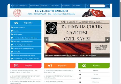 AĞRI / DOĞUBAYAZIT - Said-i Nursi İmam Hatip Ortaokulu