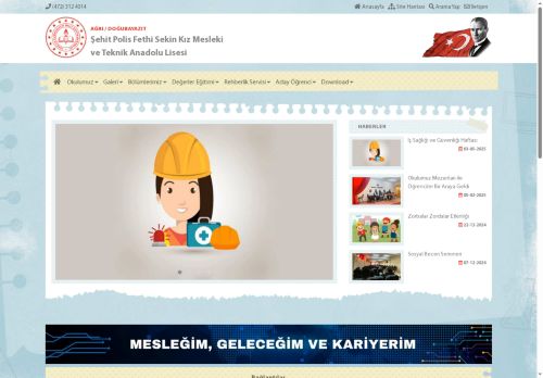 AĞRI / DOĞUBAYAZIT - Şehit Polis Fethi Sekin Kız Mesleki ve Teknik Anadolu Lisesi