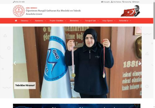 AĞRI / MERKEZ - Öğretmen Nurgül Gelturan Kız Mesleki ve Teknik Anadolu Lisesi