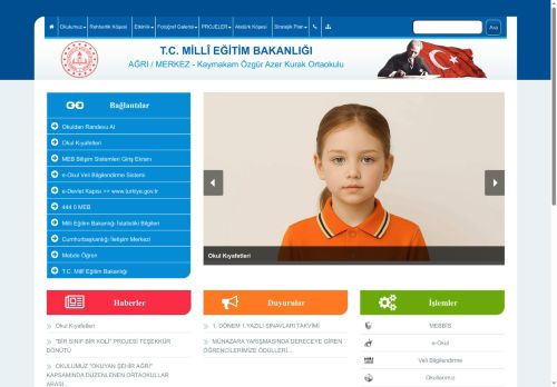 AĞRI / MERKEZ - Kaymakam Özgür Azer Kurak Ortaokulu