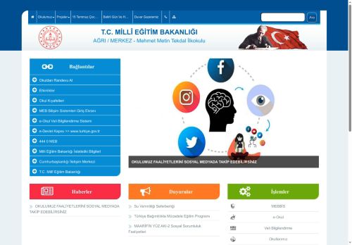AĞRI / MERKEZ - Mehmet Metin Tekdal İlkokulu