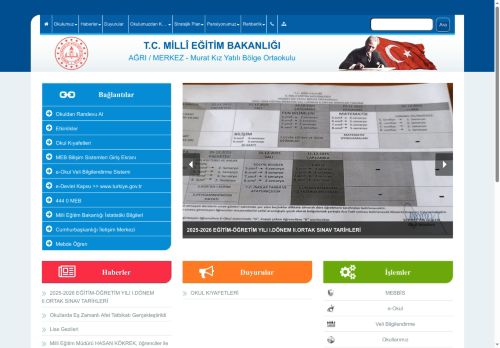 AĞRI / MERKEZ - Murat Kız Yatılı Bölge Ortaokulu