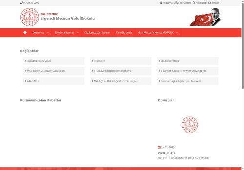 AĞRI / PATNOS - Ergençli Mecnun Gölü İlkokulu