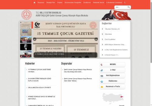 AĞRI / TAŞLIÇAY - Şehit Uzman Çavuş Hüseyin Kaya İlkokulu