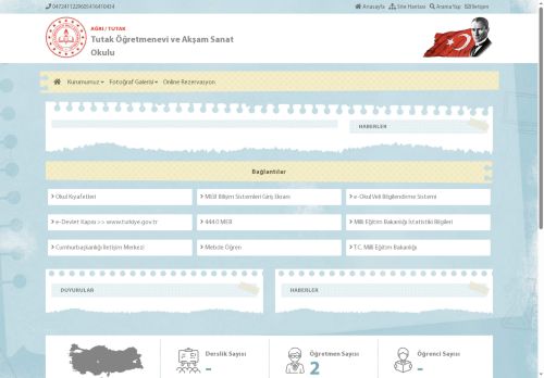 Tutak Öğretmenevi ve Akşam Sanat Okulu - AĞRI / TUTAK
