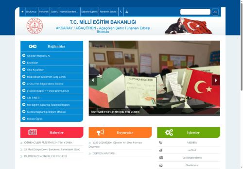 AKSARAY / AĞAÇÖREN - Ağaçören Şehit Tunahan Erbaşı İlkokulu