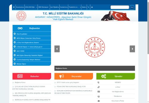 AKSARAY / AĞAÇÖREN - Ağaçören Şehit Ömer Görgülü Halk Eğitimi Merkezi