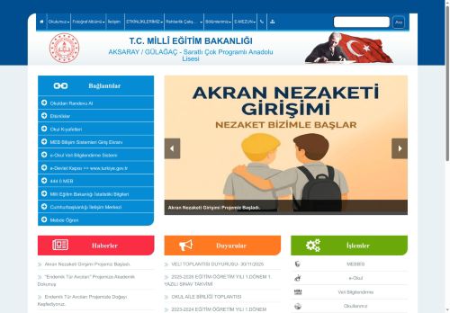 AKSARAY / GÜLAĞAÇ - Saratlı Çok Programlı Anadolu Lisesi