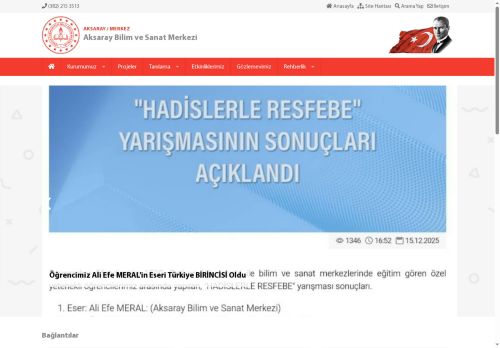 AKSARAY / MERKEZ - Aksaray Bilim ve Sanat Merkezi