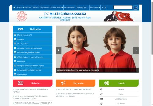 AKSARAY / MERKEZ - Alayhan Şehit Yıldırım Aras Ortaokulu