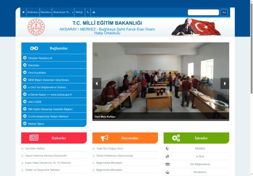 AKSARAY / MERKEZ - Bağlıkaya Şehit Faruk Eser İmam Hatip Ortaokulu