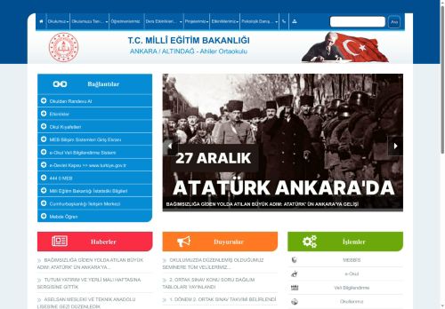 ANKARA / ALTINDAĞ - Ahiler Ortaokulu