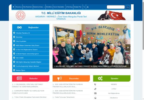 AKSARAY / MERKEZ - Özel İdare Mergube Perek İleri Ortaokulu