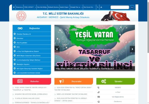 AKSARAY / MERKEZ - Şehit Memiş Arıbaş Ortaokulu