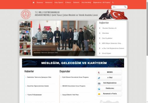 AKSARAY / MERKEZ - Şehit Yavuz Çoban Mesleki ve Teknik Anadolu Lisesi