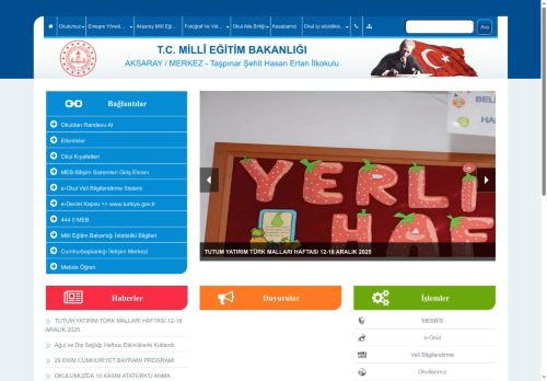 AKSARAY / MERKEZ - Taşpınar Şehit Hasan Ertan İlkokulu