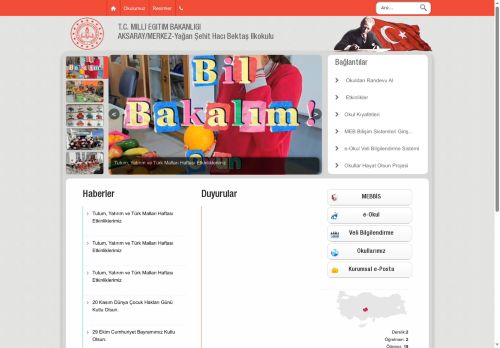 Yağan Şehit Hacı Bektaş İlkokulu - AKSARAY / MERKEZ