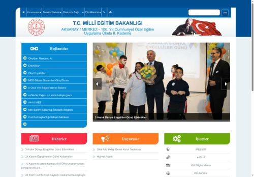 AKSARAY / MERKEZ - 100. Yıl Cumhuriyet Özel Eğitim Uygulama Okulu II. Kademe