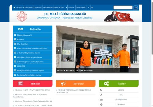 AKSARAY / ORTAKÖY - Harmandalı Atatürk Ortaokulu