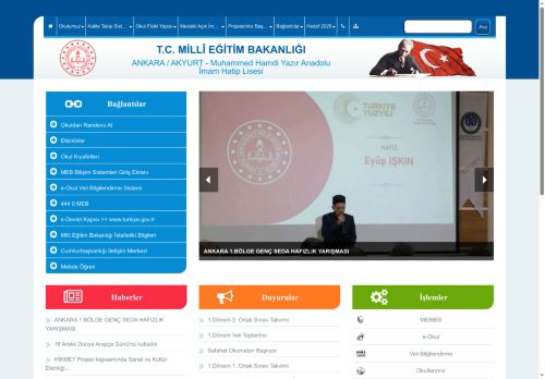 ANKARA / AKYURT - Muhammed Hamdi Yazır Anadolu İmam Hatip Lisesi