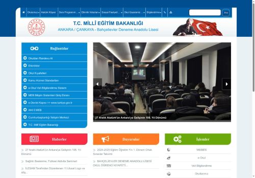 ANKARA / ÇANKAYA - Bahçelievler Deneme Anadolu Lisesi