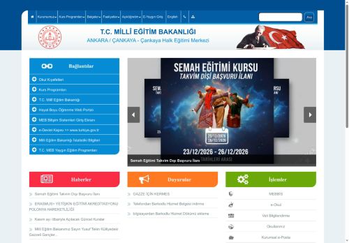 ANKARA / ÇANKAYA - Çankaya Halk Eğitimi Merkezi