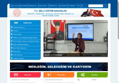 ANKARA / ÇANKAYA - Çankaya Lokman Hekim Mesleki ve Teknik Anadolu Lisesi