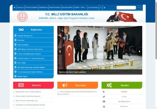 ANKARA / BALA - Afşar Çok Programlı Anadolu Lisesi
