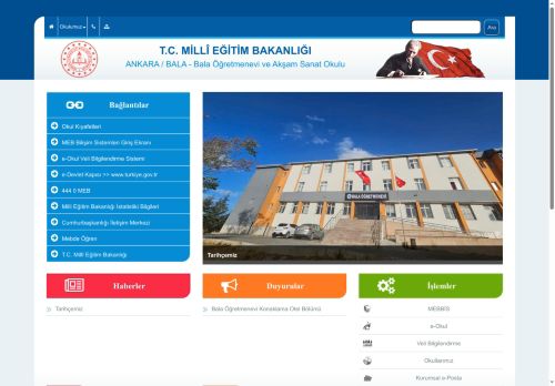 ANKARA / BALA - Bala Öğretmenevi ve Akşam Sanat Okulu