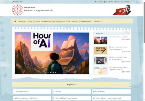 ANKARA / BALA - Merkez Duatepe Ortaokulu