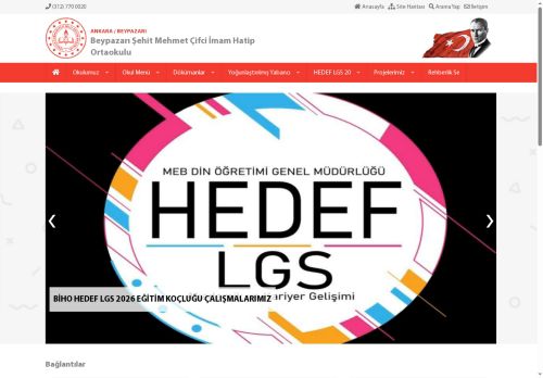 ANKARA / BEYPAZARI - Beypazarı Şehit Mehmet Çifci İmam Hatip Ortaokulu