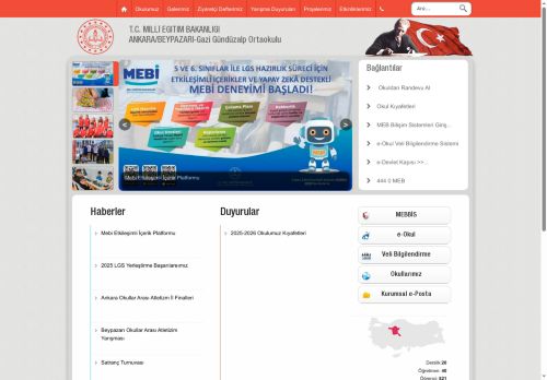 ANKARA / BEYPAZARI - Gazi Gündüzalp Ortaokulu