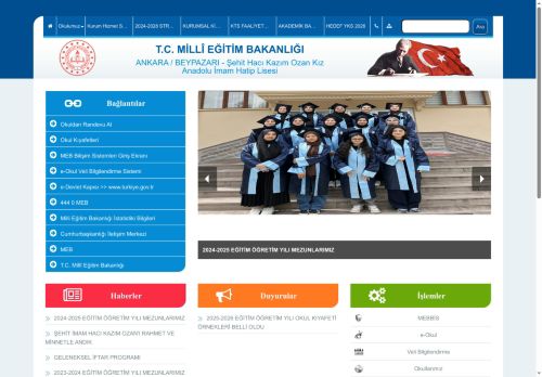 ANKARA / BEYPAZARI - Şehit Hacı Kazım Ozan Kız Anadolu İmam Hatip Lisesi