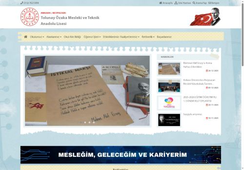 ANKARA / BEYPAZARI - Tolunay Özaka Mesleki ve Teknik Anadolu Lisesi